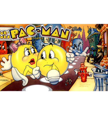 Mr and Mrs Pac Man Custom Mirrored Backglass