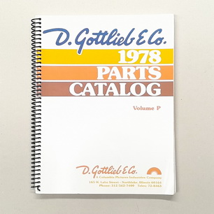 Gottlieb Parts Catalog 1978 - Used