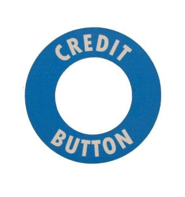 Stern Coin Door Credit Button Decal - 12A-144