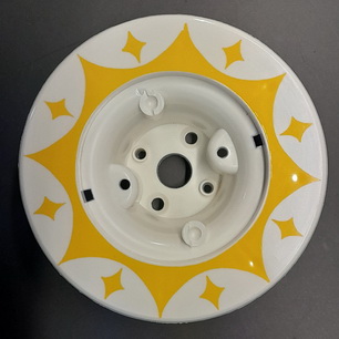 Pop Bumper Body White Yellow Diamond - A-10436-Y