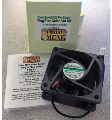 Pinball Monk Spike Quiet Fan Plug n Play kit (300W Power Supply) - SFAN-002