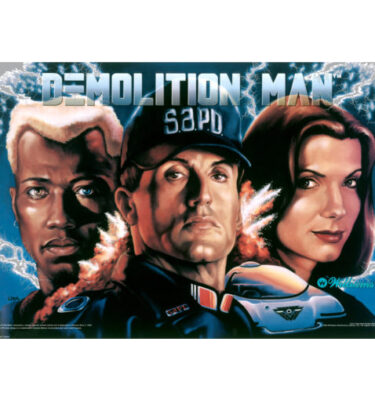Demolition Man Mirrored Backglass