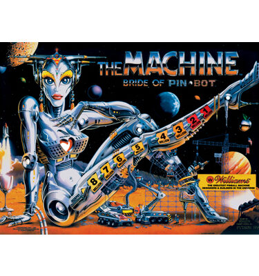 Bride Of Pinbot Mirrored Backglass
