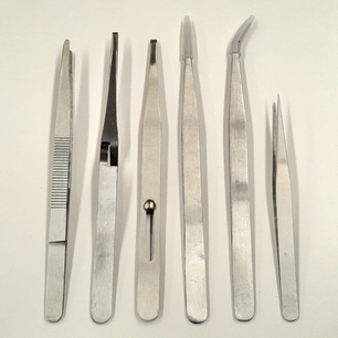 6-Piece Stainless Steel Tweezers Set