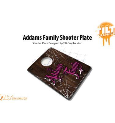 The Addams Family Shooter Plate - Woodgrain