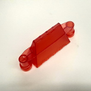 Lane Guide 2” Hole 2 Hole Mini – Tent Style Transparent Red - C-15647TR
