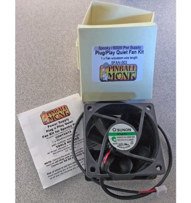 Pinball Monk Spooky/Multimorphic Plug n Play Quiet Fan Kit