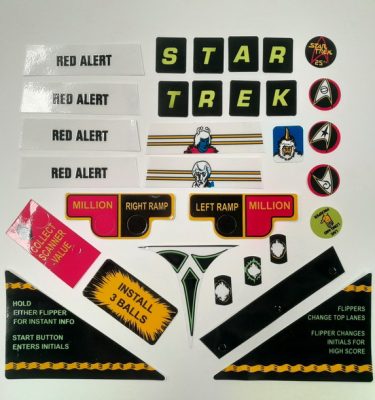 Star Trek 25th Data East Decal Set - 820-5061-XX