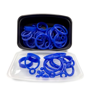 125 Piece PerfectPlay™ Blue Silicone Rubber Ring Set
