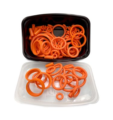125 Piece PerfectPlay™ Orange Silicone Rubber Ring Set