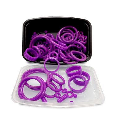 125 Piece PerfectPlay™ Purple Silicone Rubber Ring Set